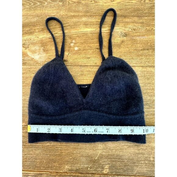 ALO Yoga 100% Cashmere Soft Jet Set Navy Bra/Bralette - Picture 4 of 6